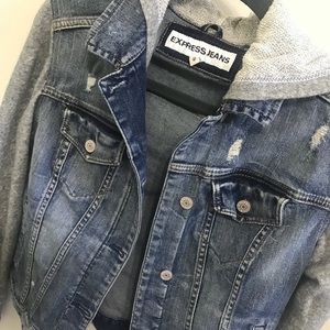 Express Jean jacket with hood